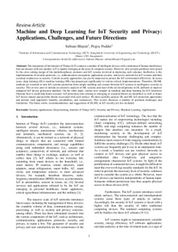 Machine and Deep Learning for IoT Security and Privacy: Applications,
  Challenges, and Future Directions