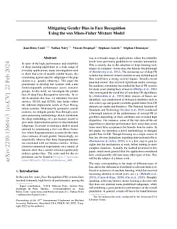 Mitigating Gender Bias in Face Recognition Using the von Mises-Fisher
  Mixture Model