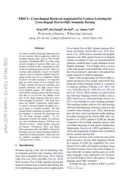 XRICL: Cross-lingual Retrieval-Augmented In-Context Learning for
  Cross-lingual Text-to-SQL Semantic Parsing