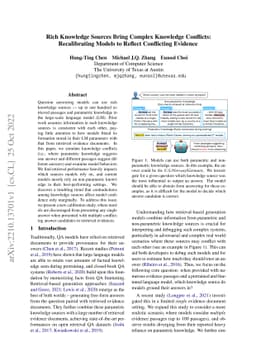 Rich Knowledge Sources Bring Complex Knowledge Conflicts: Recalibrating
  Models to Reflect Conflicting Evidence