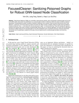FocusedCleaner: Sanitizing Poisoned Graphs for Robust GNN-based Node
  Classification
