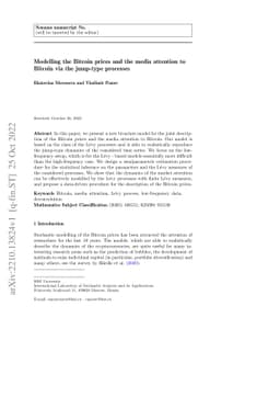 Modelling the Bitcoin prices and the media attention to Bitcoin via the
  jump-type processes
