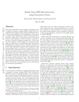 Stable Deep MRI Reconstruction using Generative Priors