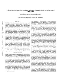 TabMixer: Excavating Label Distribution Learning with Small-scale
  Features