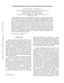 Jet tagging algorithm of graph network with HaarPooling message passing