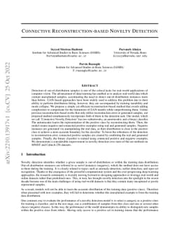 Connective Reconstruction-based Novelty Detection