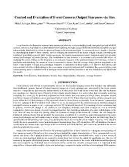 Control and Evaluation of Event Cameras Output Sharpness via Bias