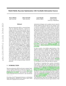 Multi-Fidelity Bayesian Optimization with Unreliable Information Sources