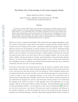 The Debate Over Understanding in AI's Large Language Models