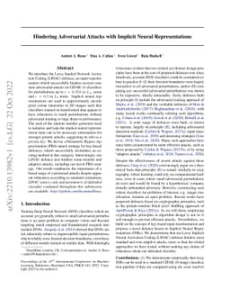 Hindering Adversarial Attacks with Implicit Neural Representations