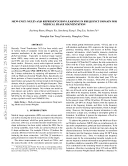 MEW-UNet: Multi-axis representation learning in frequency domain for
  medical image segmentation