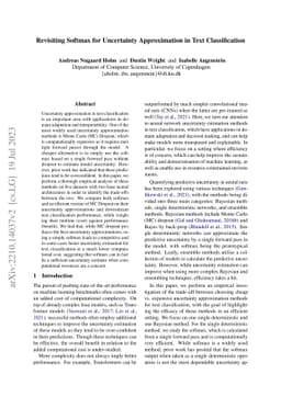 Revisiting Softmax for Uncertainty Approximation in Text Classification