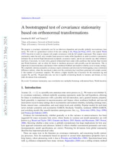 A Global Wavelet Based Bootstrapped Test of Covariance Stationarity