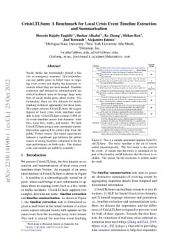 CrisisLTLSum: A Benchmark for Local Crisis Event Timeline Extraction and
  Summarization