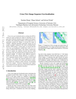 Cross-View Image Sequence Geo-localization