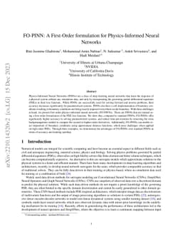 FO-PINNs: A First-Order formulation for Physics Informed Neural Networks