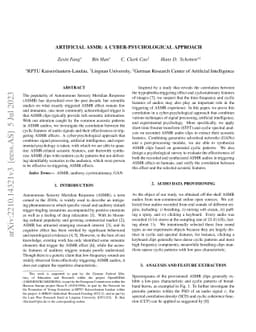 Artificial ASMR: A Cyber-Psychological Approach