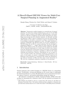 A DirectX-Based DICOM Viewer for Multi-User Surgical Planning in
  Augmented Reality
