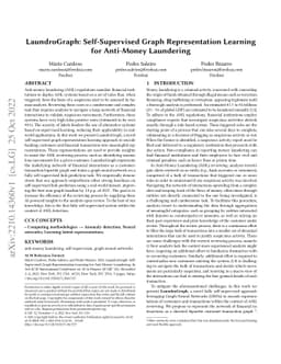 LaundroGraph: Self-Supervised Graph Representation Learning for
  Anti-Money Laundering