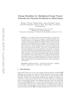 Fusing Modalities by Multiplexed Graph Neural Networks for Outcome
  Prediction in Tuberculosis