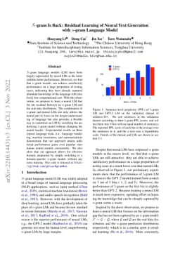 $N$-gram Is Back: Residual Learning of Neural Text Generation with
  $n$-gram Language Model
