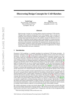 Discovering Design Concepts for CAD Sketches