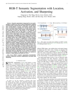 RGB-T Semantic Segmentation with Location, Activation, and Sharpening