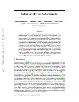 Scaling Laws Beyond Backpropagation