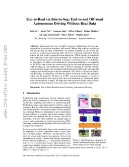 Sim-to-Real via Sim-to-Seg: End-to-end Off-road Autonomous Driving
  Without Real Data