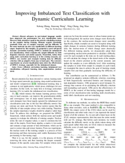 Improving Imbalanced Text Classification with Dynamic Curriculum
  Learning