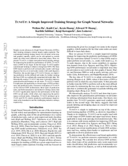 TuneUp: A Simple Improved Training Strategy for Graph Neural Networks