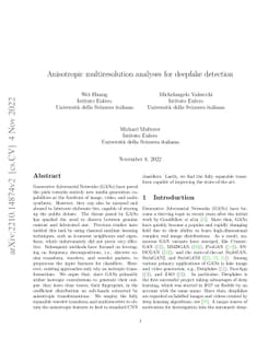 Anisotropic multiresolution analyses for deepfake detection