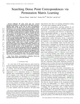 Searching Dense Point Correspondences via Permutation Matrix Learning