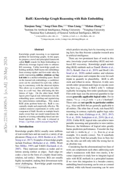 RulE: Knowledge Graph Reasoning with Rule Embedding