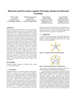 Detection and Prevention Against Poisoning Attacks in Federated Learning