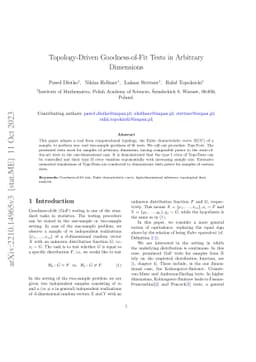 Topology-Driven Goodness-of-Fit Tests in Arbitrary Dimensions