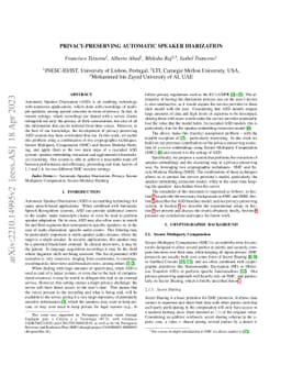 Privacy-preserving Automatic Speaker Diarization