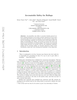 Accountable Safety for Rollups
