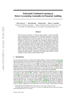 Federated Continual Learning to Detect Accounting Anomalies in Financial
  Auditing