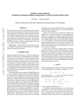 Optimal Sub-sampling to Boost Power of Kernel Sequential Change-point
  Detection