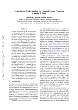 arXivEdits: Understanding the Human Revision Process in Scientific
  Writing