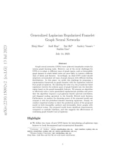 Generalized Laplacian Regularized Framelet Graph Neural Networks