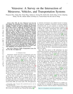 Vetaverse: A Survey on the Intersection of Metaverse, Vehicles, and
  Transportation Systems