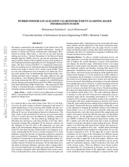Hybrid Indoor Localization via Reinforcement Learning-based Information
  Fusion