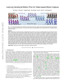 Learning Variational Motion Prior for Video-based Motion Capture