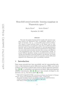 Mean-field neural networks: learning mappings on Wasserstein space