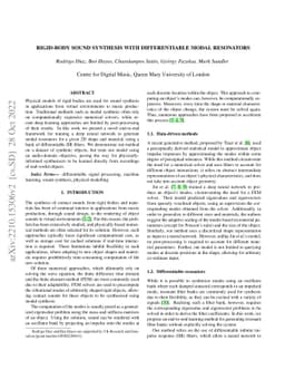 Rigid-Body Sound Synthesis with Differentiable Modal Resonators