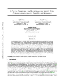 A Novel Approach for Neuromorphic Vision Data Compression based on Deep
  Belief Network