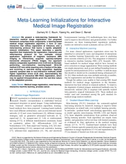 Meta-Learning Initializations for Interactive Medical Image Registration