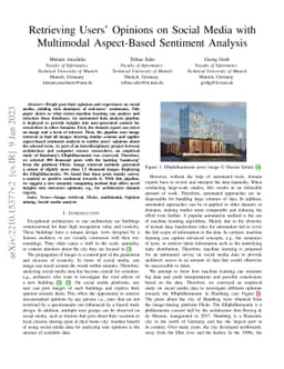 Retrieving Users' Opinions on Social Media with Multimodal Aspect-Based
  Sentiment Analysis